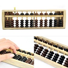 Black Brown Bead Japanese School Calculation Soroban Wood Abacus EDUCTAIONAL