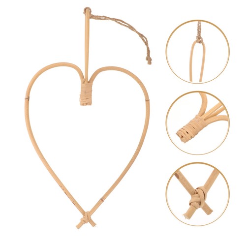 Reusable rattan heart wall - heart,