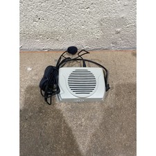 White Mini Waistband Amplifier 8-Watt Portable Lightweight w/ Headset Microphone