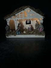 Nativity scene with lights - nativity,