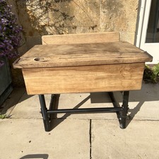Vintage Sloped School Desk And