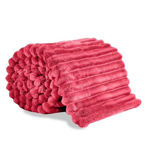 Chunky ribbed throw fluffy - throw,