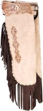 Western Chinks Leather Tooled Chaps for Adults Free Shipping
