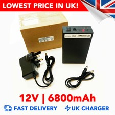 12v 6800mAh Rechargeable Li-ion Battery Portable DC Power Pack - UK