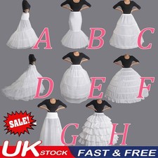 Bridal Wedding Petticoat TUTU/Hoop/Hoopless Crinoline Prom Dress Underskirt UK