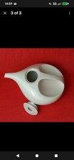 Rosenthal Studio- Luigi Colani "Line drop'' teapot with lid, white porcelain.