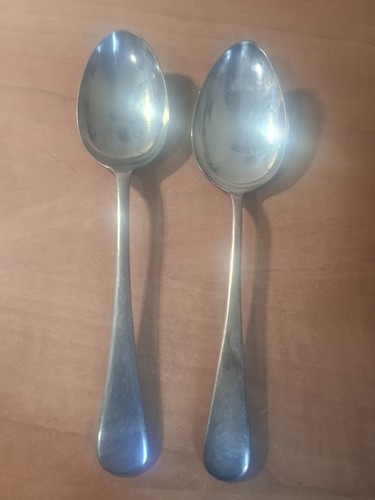 Two nickel silver - nickel, spoons