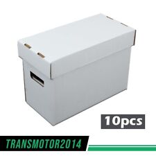 10Pcs Comic Books Storage Boxes Short Holds 150-175 Stackable Durable Archive US