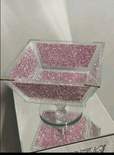 Pink crushed diamond crystal - pink,