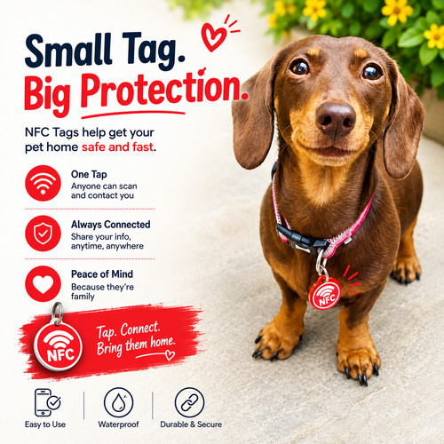 Nfc pet tag lost dog - nfc,