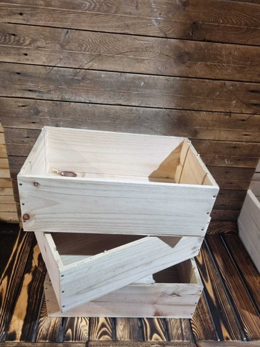 Plain wooden box - wooden,