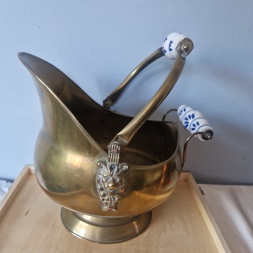 Vnt brass coal ash scuttle - vnt,