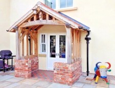 SOLID OAK PORCH FRAME | THE BRABOURNE | made to measure | Curved posts and tie