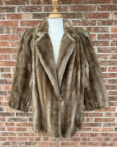 Vintage faux mink fur coat - mink,