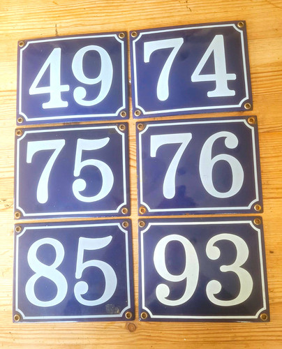 Blue white enamel french - blue,