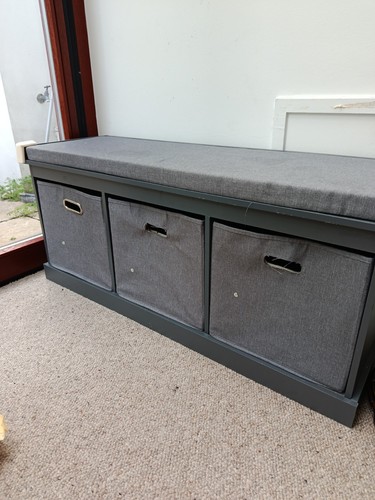 Grey storage bench - storage, 3