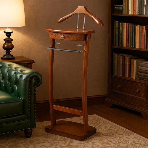 Wooden valet stand with - valet,