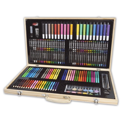 Wooden 180pc box artist - wooden, set