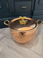 NEW Ruffoni Historia Decor 24cm Stock Pot Copper Pan Hammered AX