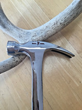 Vtg. Buck Bros. 16 Oz. Straight Claw Finish Hammer, Stacked Leather Handle