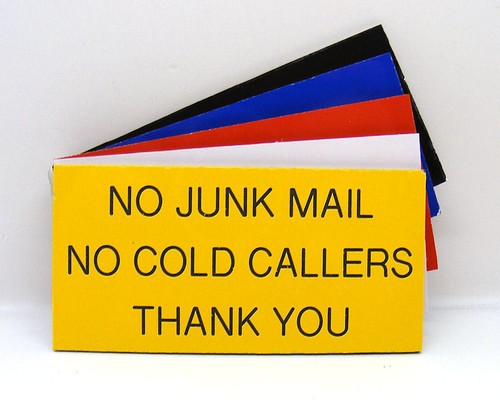 Engraved plaque junk mail - plaque,