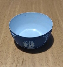 Rare Antique Victorian 1870 Dark Blue Jasper ware Bowl