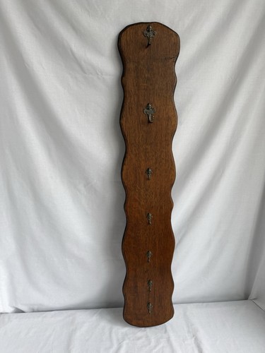 Vintage french carved oak rack - oak,