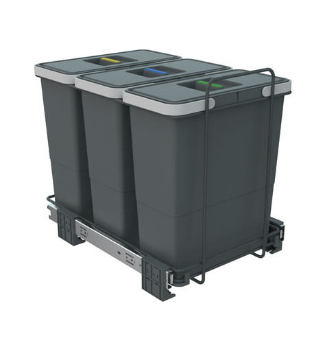 400mm grey cabinet - grey, bin