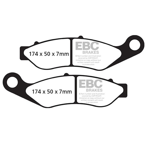 Pair brake pads ebc - pair, fa638hh