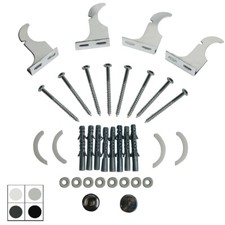 Designer Flat Oval Radiator Fitings Set Wall Mounting Kit with Air Vent Plug