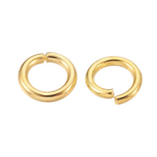 ❤ Metal GOLD Plated 1mm Thick Strong Jump Rings 5mm~10mm Jewellery Making UK ❤