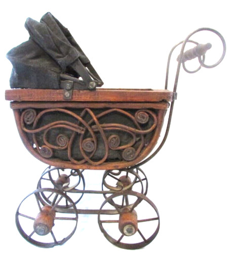 Victorian style doll pram - style,