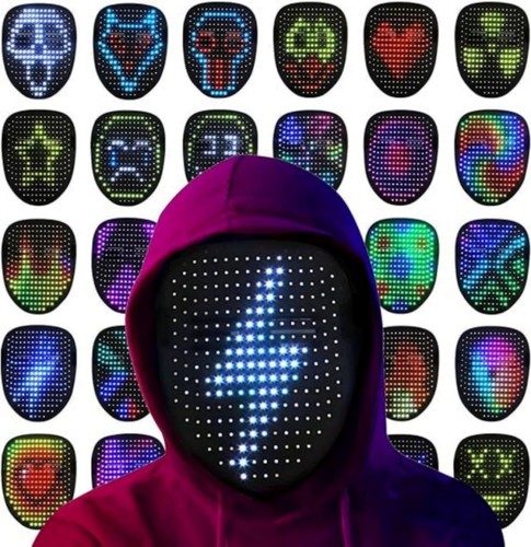 Led mask with - with, gesture