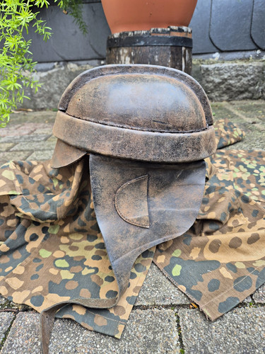 Leather helmet motorcycle - leather, helmet/motorcycle