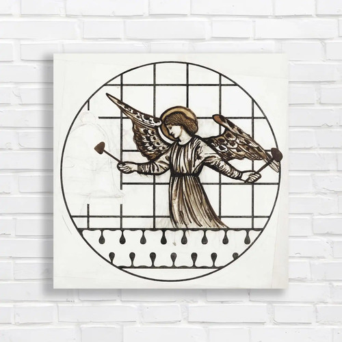 Arched guardian angel - angel, canvas