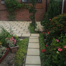 Old style paving flag stones