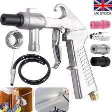 Sand Blasting Gun Sandblaster + 4 Ceramic Nozzles Kit for Sandblasting Polishing