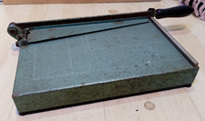 Vintage Guillotine Metal Board Cutter Decorative Blade Photo A3 School Office
