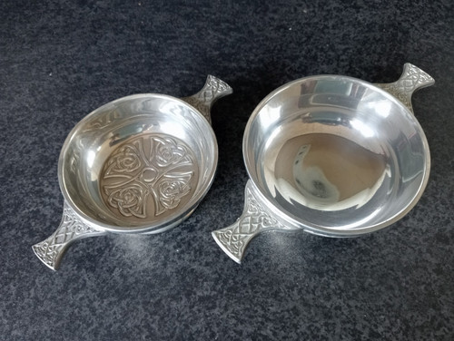 Pewter scottish quaiche - (397),