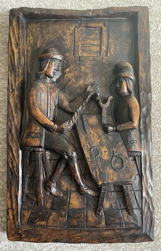 Wooden style wall carving - wooden,