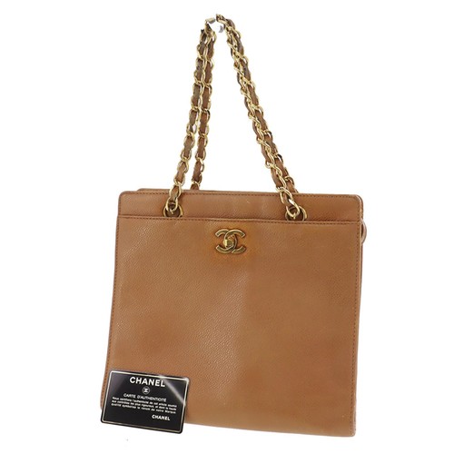 Chanel used chain tote - cc,