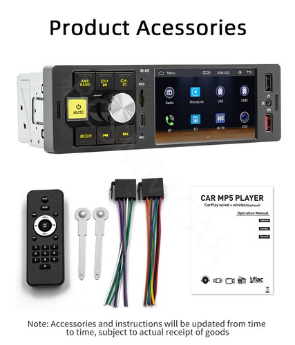 Single din stereo car radio - single,