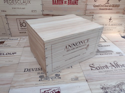 Wooden wine box crate with - wooden,