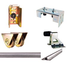 Sliding Gate kit Up to 1.5m Gates, Boltdown track, stop, keep,  Bolt On wheels