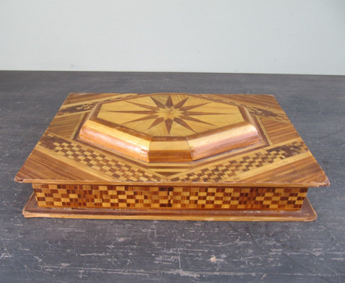 Antique straw work - box, folk