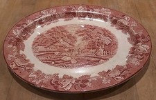 Enoch Woods English Scenery Serving Plate Pink