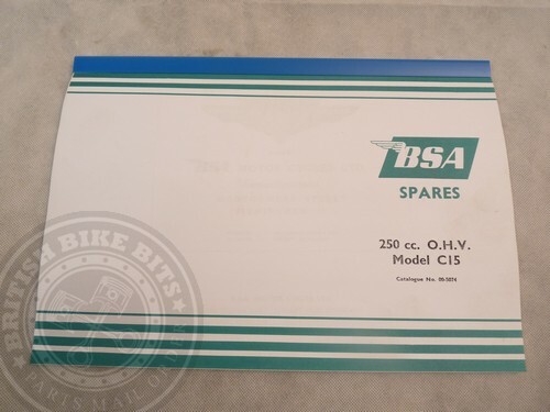 Parts book 5074 bsa - parts, 00-5074