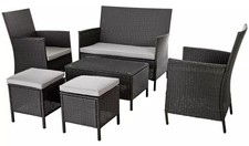 6 Seater Rattan Effect Patio