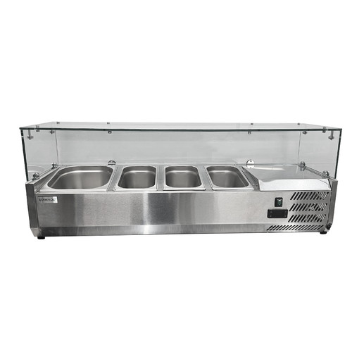 Saladette prep fridge 120cm - saladette,