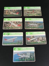 UK BT Phonecards - Virgin plane set x 7 inc New York twin towers rare card